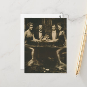 Carte Postale Photographie de sirène de fête vintage fausse Fant