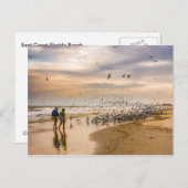 Carte Postale Photographie de voyage sur une plage de Floride (Devant / Derrière)