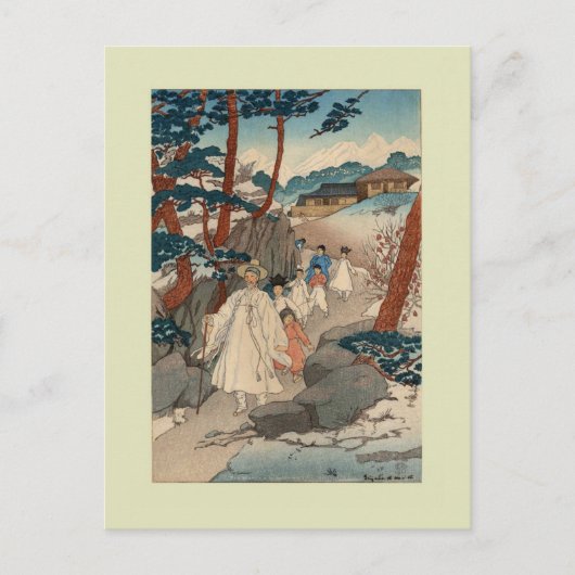 Carte Postale Photographie de Woodblock par Elizabeth Keith (Devant)