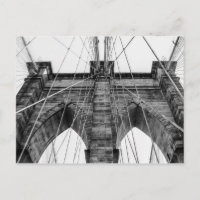 Photographie du pont Brooklyn noir et blanc NYC
