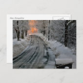 Carte Postale Photographie du soleil du matin d'hiver (Devant / Derrière)