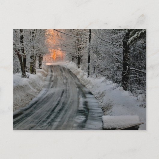 Carte Postale Photographie du soleil du matin d'hiver (Devant)