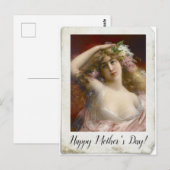 Carte Postale Photographie en relief de la dame victorienne (Devant / Derrière)