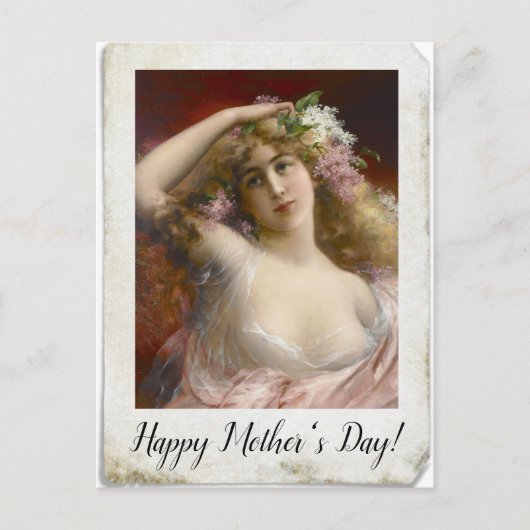 Carte Postale Photographie en relief de la dame victorienne (Devant)