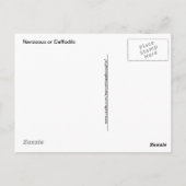 Carte Postale Photographie florale : Narcisse de printemps blanc (Dos)