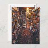 Carte Postale Photographie intérieure de la librairie d'occasion (Devant / Derrière)