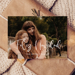 Carte Postale Photographie moderne de Feliz Navidad Christmas