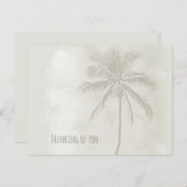 Carte Postale Photographie monochrome couleur sable d'un palmier (Devant / Derrière)