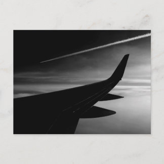 Carte Postale Photographie noir et blanc de l'avion