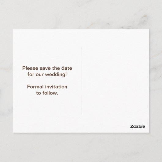 Carte Postale Photographie noir gris et blanc Enregistrer la dat (Dos)