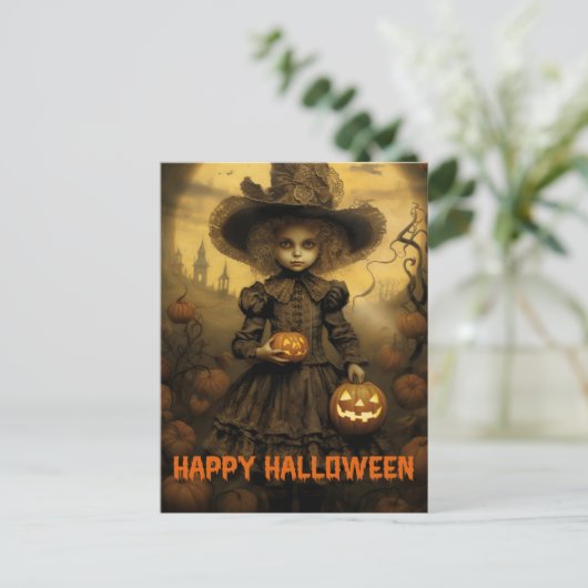 Carte Postale Photographie victorienne rétrospective Halloween m (Debout devant)