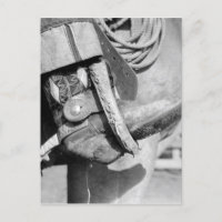 Photographie vintage d'amorçage et d'éperon de Cow