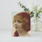 Carte Postale Photographie Vintage "Redhead" (Debout devant)