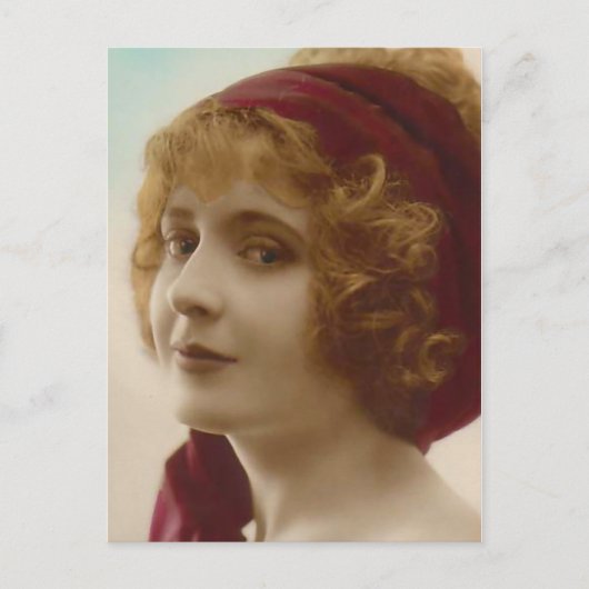 Carte Postale Photographie Vintage "Redhead" (Devant)