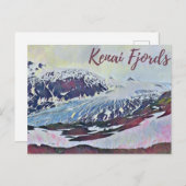 Carte postale photographique du glacier Alaska Ken (Devant / Derrière)