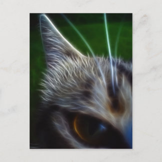 Carte Postale Photomanipulation de l'oeil du chat