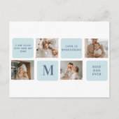 Carte Postale Photos de collage modernes Cadeau bleu meilleur po (Devant)