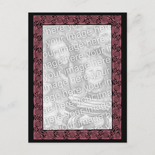 Carte Postale Photos de conception de noeuds celtiques de prune (Devant)