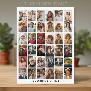 Carte Postale Photos de fête blanche minimaliste moderne - 36 ph
