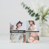 Carte Postale Photos de Merci et de Faire-part de naissance bébé (Debout devant)