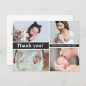 Carte Postale Photos de Merci et de Faire-part de naissance bébé (Devant / Derrière)