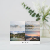 Carte Postale Photos de paysages de chaume en collage (Debout devant)