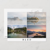 Carte Postale Photos de paysages de chaume en collage (Devant / Derrière)