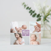 Carte Postale Photos de présentation moderne de naissance et de (Debout devant)