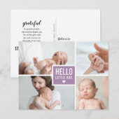 Carte Postale Photos de présentation moderne de naissance et de (Devant / Derrière)