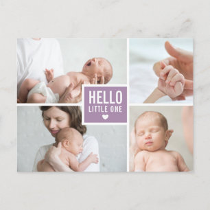 Carte Postale Photos de présentation moderne de naissance et de