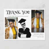 Carte Postale Photos de script moderne Skeleton Graduation Merci (Devant)