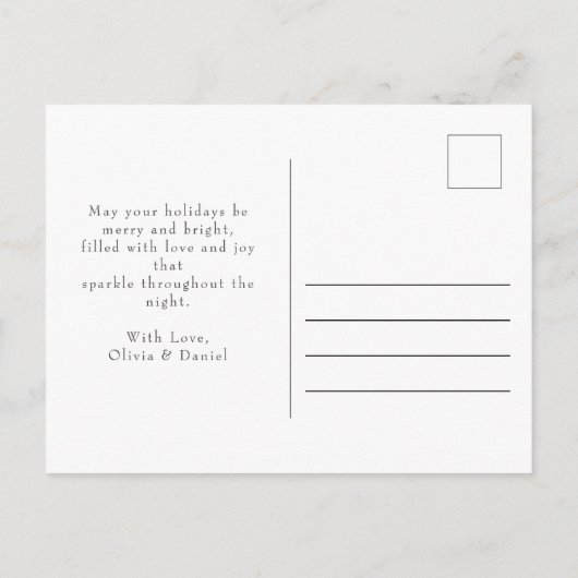 Carte Postale Photos familiales modernes Calligraphie Nouvel An (Dos)