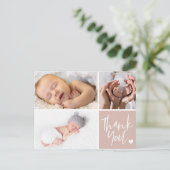 Carte Postale Photos manuscrites en Merci Faire-part de naissanc (Debout devant)