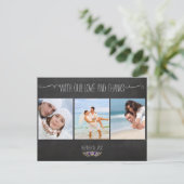 Carte Postale Photos PixDezines tableau noir/mariage merci (Debout devant)