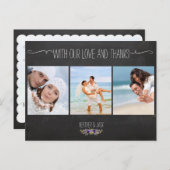 Carte Postale Photos PixDezines tableau noir/mariage merci (Devant / Derrière)