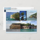 Carte Postale Photos Rocks National Lakeshore (Devant / Derrière)