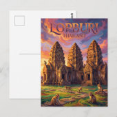 Carte Postale Phra Prang Sam Yod Thaïlande (Devant / Derrière)