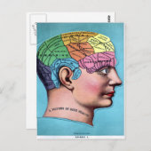 Carte postale Phrenologie (Devant / Derrière)
