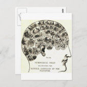 Carte Postale Phrenologie (Devant / Derrière)