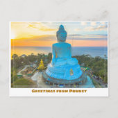 Carte Postale Phuket Thaïlande Avec Grand Bouddha Moderne (Devant)