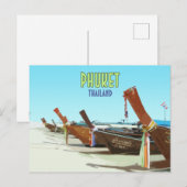 Carte Postale Phuket Thaïlande Tropical Beach Vintage (Devant / Derrière)