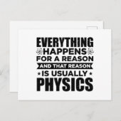 Carte Postale Physicien scientifique | Cadeau d'étude de physiqu (Devant / Derrière)