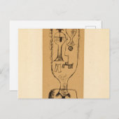 Carte Postale Physiognomique Riddle, 1921 par Paul Klee (Devant / Derrière)