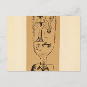 Carte Postale Physiognomique Riddle, 1921 par Paul Klee