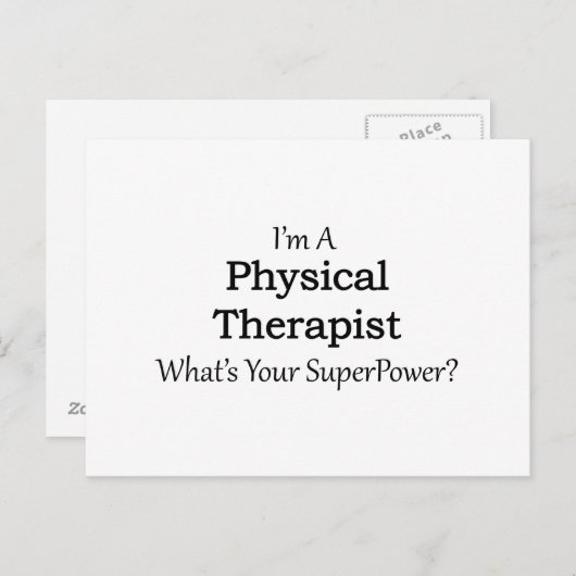 Carte Postale Physiothérapeute (Devant / Derrière)