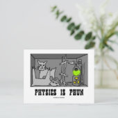 Carte Postale Physique est Phun (Fun) (Schrödinger's Cat Thought (Debout devant)