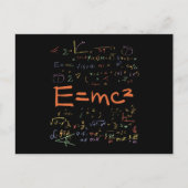 Carte Postale Physique et formules mathématiques EMC2 (Devant)