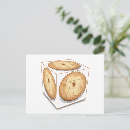 Carte Postale Pi Cubed (PIE CUBED) PI PIE CRUST (Debout devant)