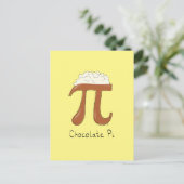 Carte postale Pi Cute Math Pi Jour Chocolat (Debout devant)