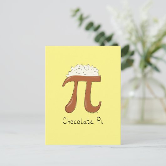 Carte postale Pi Cute Math Pi Jour Chocolat (Debout devant)